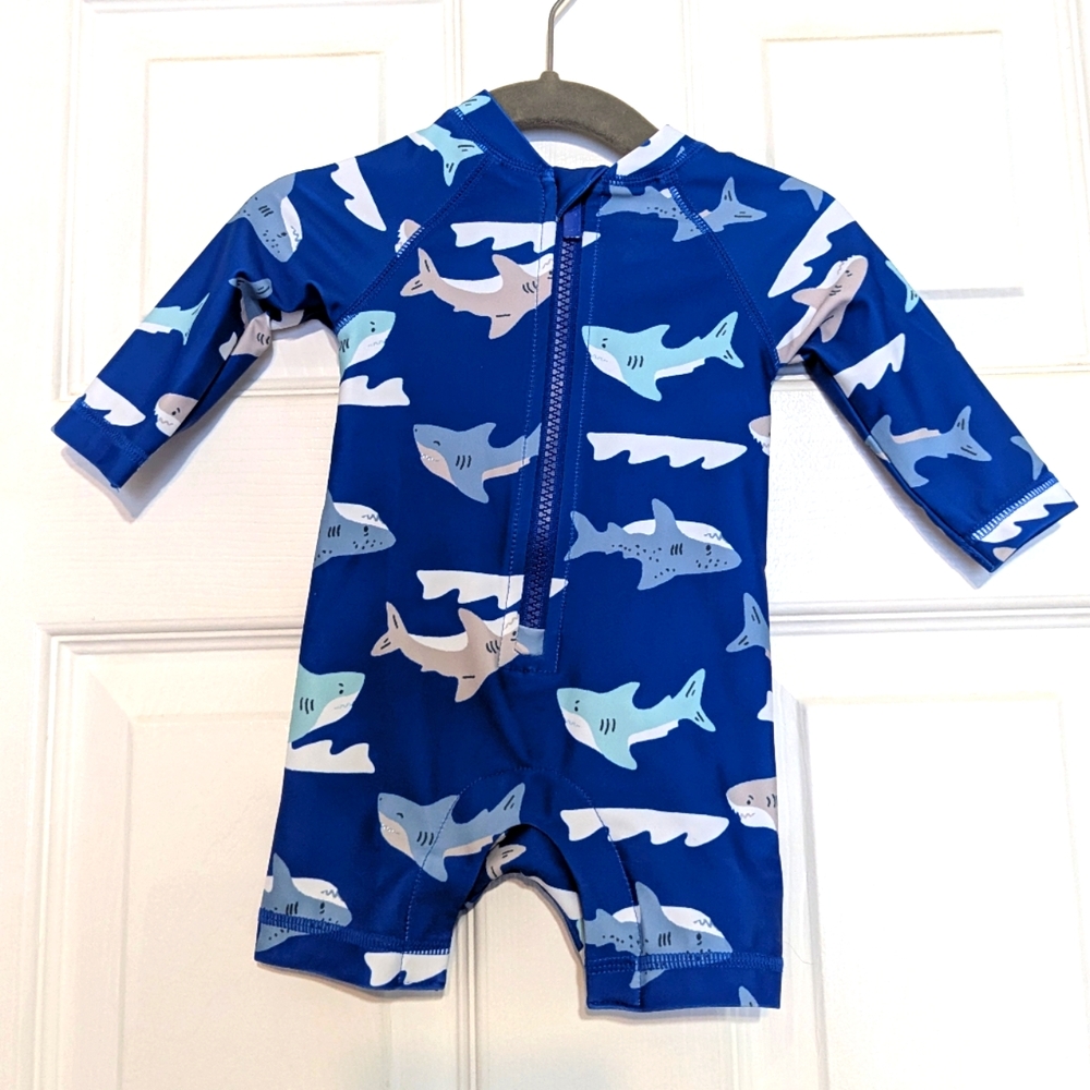 Long-Sleeve Swim Rashguard Bodysuit for Baby 0-3
